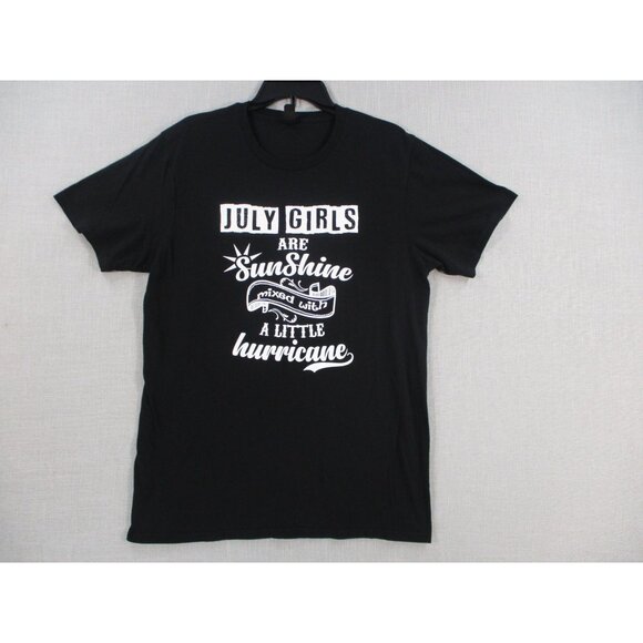 July Girls Sunshine Graphic Tee Black Cotton Large Birthday Gift - Picture 3 of 9